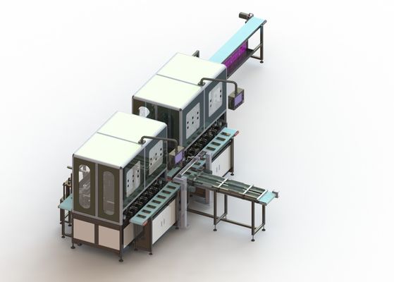 Сборочный конвейер литий-ионного аккумулятора 15PPM, машина двойной станции горячая холодная отжимая
