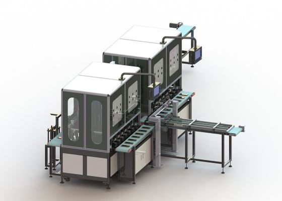 Сборочный конвейер литий-ионного аккумулятора 15PPM, машина двойной станции горячая холодная отжимая