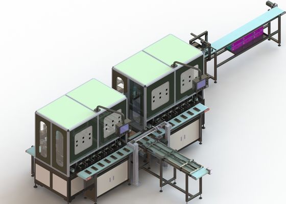 Сборочный конвейер литий-ионного аккумулятора 15PPM, машина двойной станции горячая холодная отжимая